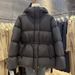girl Girl 2025 New Hot-Selling Paris Fashion Show White Goose Down Jacket For Women Korean Style Slimming Waist Hooded Coat_ecoleips.com