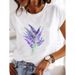 Spring And Summer New Clothing, Heart-shaped Floral Plant Cartoon Casual Simple Trendy Top, Women's Round Neck T-shirt_ecoleips.com