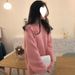 Women's Oversized Lazy Style Round Neck Pullover Sweater - Soft Cream Yellow, Fluffy & Cozy, Perfect FAutumn & Winter, Versatile & Chic_ecoleips.com