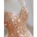 Women's Clothing Sequined Evening Dress 2025 Summer New Sling Sexy Light Luxury Party Dress Skirt Sister Group Banquet Evening Dress_ecoleips.com