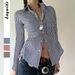 DiYun European And American Y2K Versatile Long-Sleeve Button-Up Shirt Women's Clothing 2025 Fall/Winter_ecoleips.com