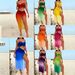 Women's Clothing Women's Three Piece Bikini Set Skirt Style Mesh Swimwear Sexy Design Clothing Quick-Dry Polyester, Modest Coverage_ecoleips.com