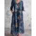 Women's Summer Printed Casual Loose Dress Urban Cross Border Trade European American Style_ecoleips.com