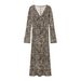 Fashionable Long Sleeve Floral Print Dress Women's Autumn Winter New Arrival Pleated Versatile City Commute Daily Wear A-Line..._ecoleips.com