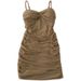 Women's Clothing Slightly Fat Mm Twisted Cross Pleated Dress With Chest Pads For Women In Summer New Sexy Hot Girl Hip Short Skirt_ecoleips.com