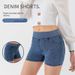 Women's Clothing High Waist Hip Lift Yoga Denim Shorts For Women High Elastic Slimming Abdomen Sports Wear Fitness Three Quarter Pants_ecoleips.com
