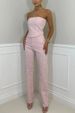 Women's Clothing Round Neck Printed Loose T Shirt Top Casual Pants Suit_ecoleips.com