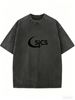 Ladies Soft Washed Cotton T-Shirt, Solid Black White Slim Short Sleeve Top, Comfortable Bodycon Casual Daily Outfit_ecoleips.com