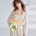 Women's Elegant Lightweight Silk Shirt Stand Collar Long Sleeve Striped Knot Top Sun Protection Summer Commuter Wear_ecoleips.com