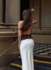 Absobe Summer Backless Sexy Maxi Dress Women Backless Patchwork Lace Halter Deep V Neck Sleeveless High Waist Elegant Long Dress_ecoleips.com