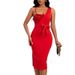 Women's Clothing Solid Color Sexy Sequined Slit Skirt Belt One Shoulder Adjustment Buckle Evening Dress Nightclub Skirt_ecoleips.com