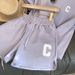 Women's Summer Loose Fit Two-Piece Set Casual Sports Print T-Shirt And Pants Outfit Short Sleeve_ecoleips.com