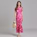 Women's Clothing Three Dimensional Flower Mesh Embroidery Waist And Hip Dress French Fishtail Long Skirt For Women_ecoleips.com