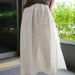 Women's Linen Large Slit Skirt Pants One Piece Loose Wide Leg Casual Nine Point Fake Two Piece Cotton Spring Summer_ecoleips.com