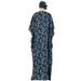 Women's Long Dress Sweat-Absorbing Ice Silk Elegant Loose Dubai Style Robe With Short Headscarf Two-Piece Set_ecoleips.com