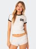 Slim Fit T-Shirt for Women Color Block Number Print Sexy Short Y2K Style European Export American Hot Girl Fashion_ecoleips.com