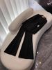 Women's Clothing Fashionable Button Cloth Button Midi Suit Plus Flared Pants Set Two Piece Set_ecoleips.com