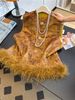 girl National Quilted For Women With Ostrich Feathers, Autumn Style, New Chinese Style Stand Collar Jacquard Cotton Vest_ecoleips.com
