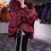 Women's Fashionable Angora Red Down-Alternative Coat, Lightweight Long Puffer Jacket For Winter, Elegant Oversized Style With Faux Fur Collar_ecoleips.com