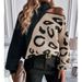 Women's Sexy Off-Shoulder Leopard Print High Neck Knit Sweater - Fall/Winter Fashion Pullover With Patchwork Design_ecoleips.com