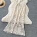 Women's Hollow out Crochet Lace Two Piece Set with Tassel Slimming Elegant Vest And Skirt Summer 2026_ecoleips.com
