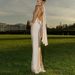 2025 Summer European And American Cross-Border Trade New Fashion Sexy Satin Backless Solid Color Elegant Dress_ecoleips.com