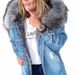 Women's Distressed Denim Jacket – Thick Washed Cotton Overshirt With Ripped Details (S-5XL)_ecoleips.com
