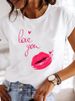 European And American Cross-border Foreign Trade Women's Floral Plant Print Round-neck Short-sleeve T-shirt Top_ecoleips.com
