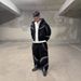 Futuristic Streetwear Zip-Up Hoodie Set With 3D Graphic – Unisex Oversized Pullover & Pants For Urban Fashion_ecoleips.com