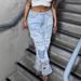 European And American Fashion High Street Heavy-duty Washed Whiskered Harem Patch Jeans Men, Distressed Slim-fit Skinny_ecoleips.com