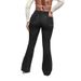 Women's Clothing New Retro Washed Contrast Color High Waist Hip Lifting Hot Girl Flared Women's Denim Trousers_ecoleips.com