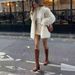 Luxury Faux Fur Coat With Notched Collar - Winter Warm Longline Jacket For Women, Elegant Streetwear Style, Soft & Cozy Outerwear_ecoleips.com