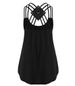 Women's Clothing Solid Color Sleeveless Cross Strap Vest Top_ecoleips.com