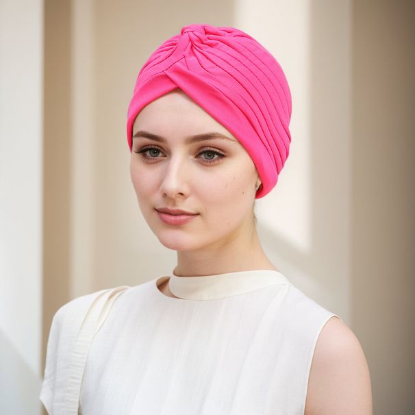 Women's Clothing Muslim Turban Hat Pleated Watermelon Hat Baotou Hat Indian Hat_ecoleips.com