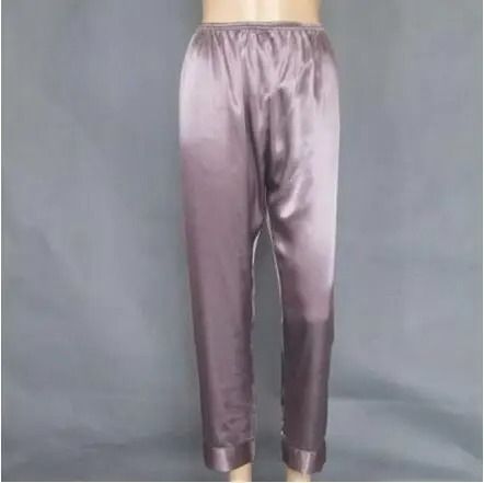 Home Pajama Pants 2025 Spring Summer New Faux Silk Women's Pajama Bottoms Pyjama Trousers Lounge Pants Plus Size S-XXXL Q336_ecoleips.com