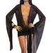 DFQ251128 Sexy Deep V Backless Bodycon Dress – Sheer Mesh Long Sleeve Mini Dress For Women_ecoleips.com
