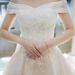 Lightweight Wedding Dress 2026 New Style Bridal Gown with Train Slimming Simple off Shoulder Forest Style Travel Photography Women's Dress_ecoleips.com