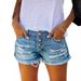 Women's Clothing Trendy Women's Ripped Fringed Denim Straight Breasted Shorts Women's Hot Pants_ecoleips.com