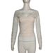 Women's 2 Piece V Neck Lace Long Sleeve Top And Low Waist Stretchy Bodycon Mini Skirt Set – Y2K Club Outfit_ecoleips.com