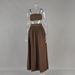 Women's Clothing Pure Cotton Suspender Underwear Half Length Skirt Suit European And American \Spring And Summer New Sexy Underwear Long Skirt Suit_ecoleips.com