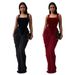 Women's Clothing Women's Elegant Backless Slim Waist Sleeveless Bodycon Dress Fashion For European And American_ecoleips.com