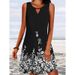 2023 Spring/Summer Bestseller European And American New Loose-Fit Printed Long-Sleeve Floral Sleeveless Dress For_ecoleips.com