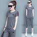 Summer New Women's Clothing Casual Loose Short Sleeved Capri Pants Cotton Two Piece Set 2026_ecoleips.com