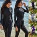 Women’s Clothing solid color long sleeved trousers fully surrounded conservative beach surfing sunscreen swimsuit one piece swimsuit_ecoleips.com