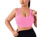 European And American Plus-size Solid Color Sports Bra Vest, Beautiful Back, Shockproof, For Outdoor Running, Yoga,_ecoleips.com