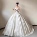 Vintage Lace Wedding Dress – Slimming A-Line Satin Gown With Long Sleeves & Train, Princess Sleeves & Corset Back (XS-XXL)_ecoleips.com