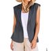Women's Clothing Sleeveless Solid Color Multi Color Cardigan Small Suit Jacket_ecoleips.com