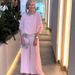 Women's Sequined Color Block Batwing Top And Wide Leg Pants Set Round Neck Style For Markets Fashion_ecoleips.com