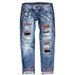 Women's Clothing Slim Fit Printed Denim Trousers For Women Fashionable_ecoleips.com
