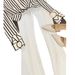 Women's Clothing High End Professional Small Striped Shirt Flared Pants Two Piece Suit_ecoleips.com
